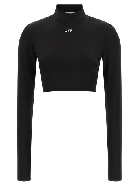 Off White Off Stamp Crop Top