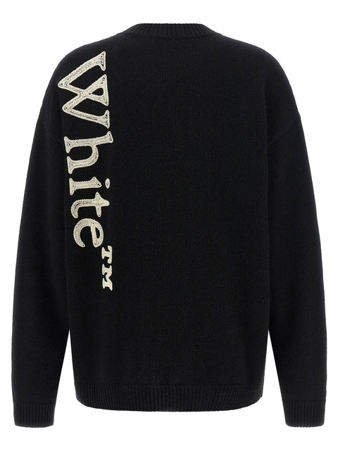 Off White Vertical Bookish Sweater