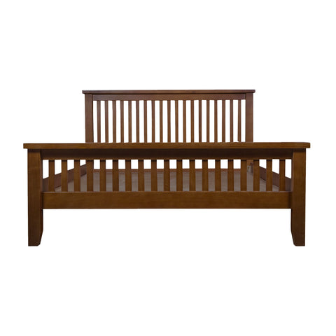 Mission Quarter Sawn Oak Slat Bed - Walnut