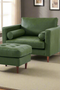 Alessandra Modern Contemporary Eco Leather Arm Chair - Green