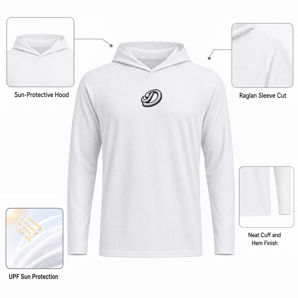 All-Over Print Men's Sun Protection Hooded Sport Top