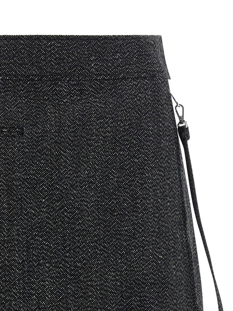 Courreges Zipped Caviar Mini Skirt