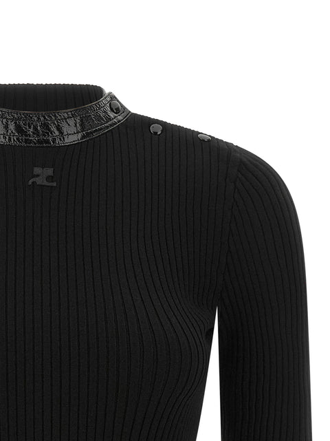 Courreges Vinyl Collar Sweater