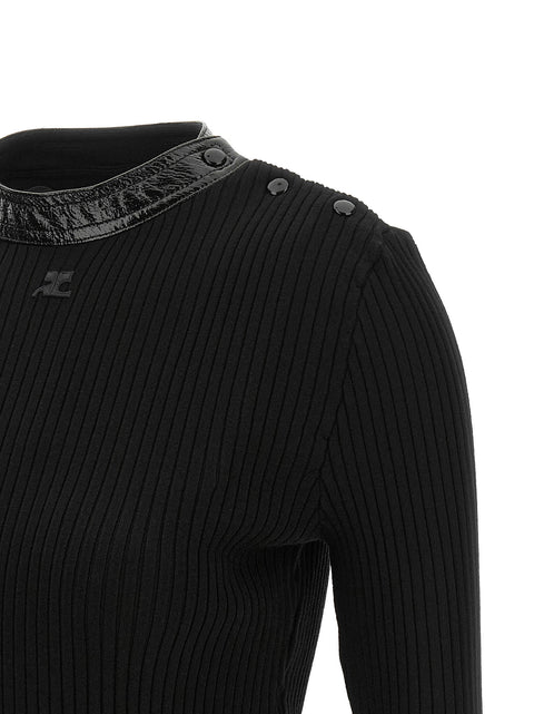 Courreges Vinyl Collar Sweater