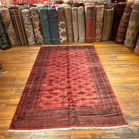 Hand-Knotted Pakistani Bokhara Rug – 100% Wool, 6'6 x 9'6