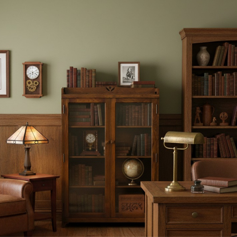 Pre-Order Mission Bookcase / Curio Cabinet - Walnut (W1)