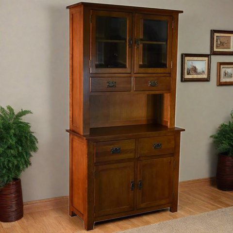 Pre-Order Mission 4 Door & 4 Drawer China Cabinet - Michael's Cherry