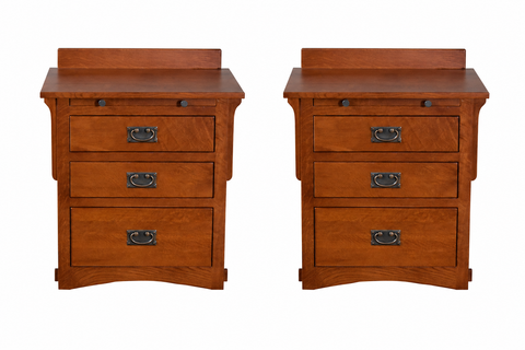Pre-Order Mission Crofter 3 Drawer Nightstand - Michael's Cherry (MC-A)