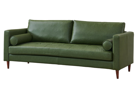 Alessandra Modern Contemporary Eco Leather Sofa - Green