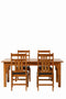 Mission 70" Solid Oak Dining Table Set with 6 Dining chairs - Michaels Cherry