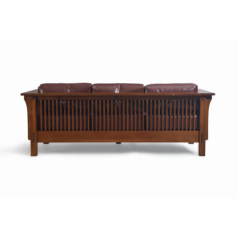 Mission Crofter Sofa - Solid Quarter Sawn Oak and Leather Cushions
