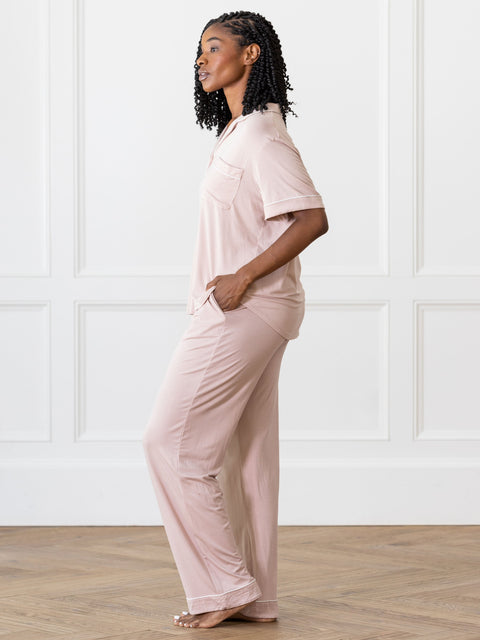 Women's Bamboo Stretch-Knit Short Sleeve Pajama Top (Collective)