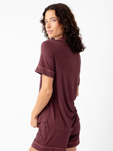 Women's Bamboo Stretch-Knit Short Sleeve Pajama Top (Collective)