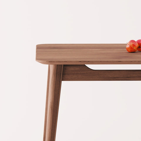 Isabella Mid Century Dining Table - Solid American Black Walnut