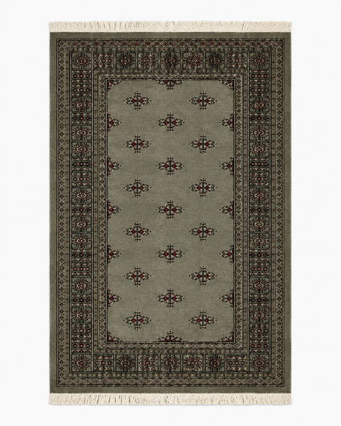 Hand-Knotted Pakistani Bokhara Rug – 100% Wool, 4' 6" x 6' 6"