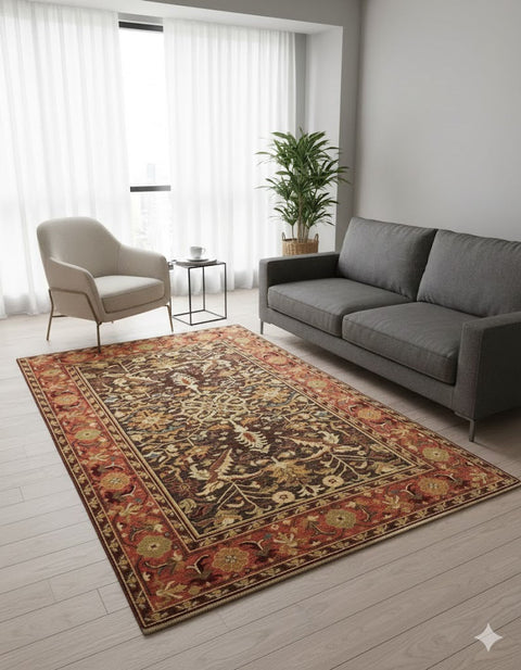 Persian-Inspired. Modern Defined. Turkish Made Rug, size 5' 3" x 8' 3" (O) Machine