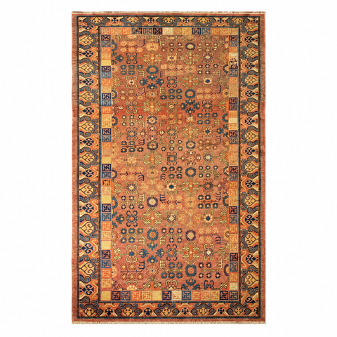 Antique Khotan Samarkand Rug, circa 1910's, size 4' 4" x 9"
