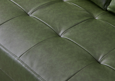 Alessandra Modern Contemporary Eco Leather Sofa - Green