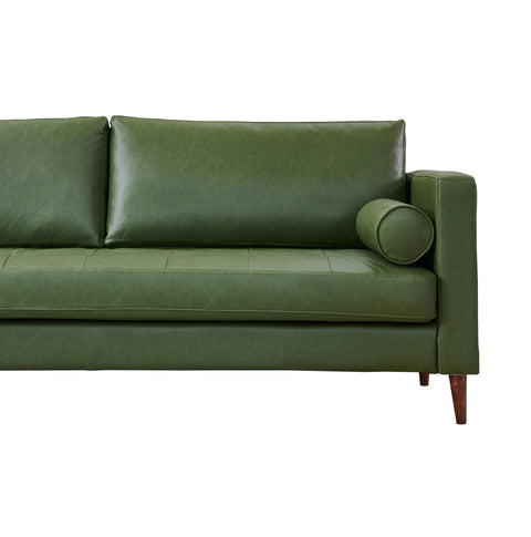Alessandra Modern Contemporary Eco Leather Sofa - Green