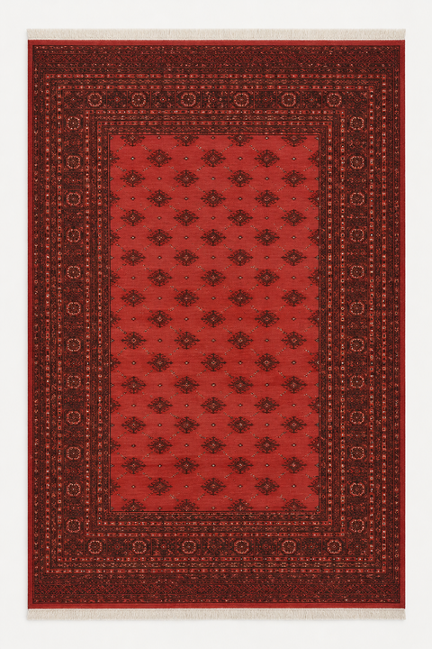 Hand-Knotted Pakistani Bokhara Rug – 100% Wool, 6'6 x 9'6