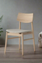 Isabella Mid Century Dining chair - Solid Oak Wood and Fabric seat