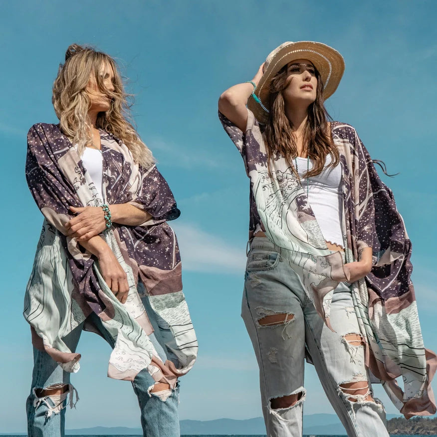 Moonstruck Starduster Bamboo Bohemian Kimono