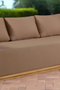 Eclipse Outdoor Solid Teak Wood Sofa - Light Brown Fabric