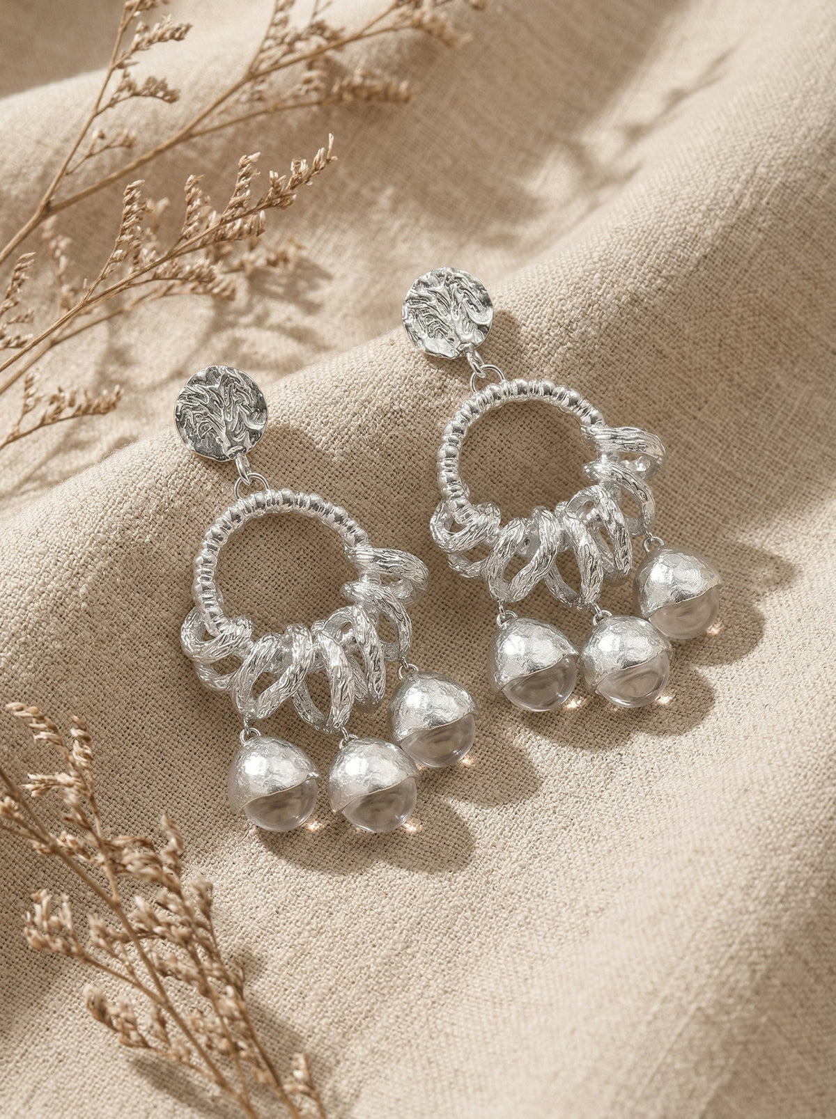 Vintage Fruit Charm Statement Earrings