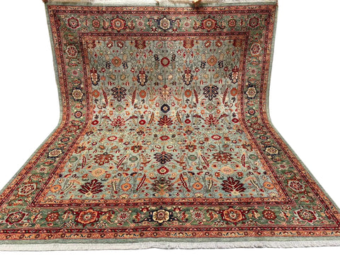 Hand-Knotted Vegetable Dye Sultanabad Rug from Pakistan,  8' 5" x 10'