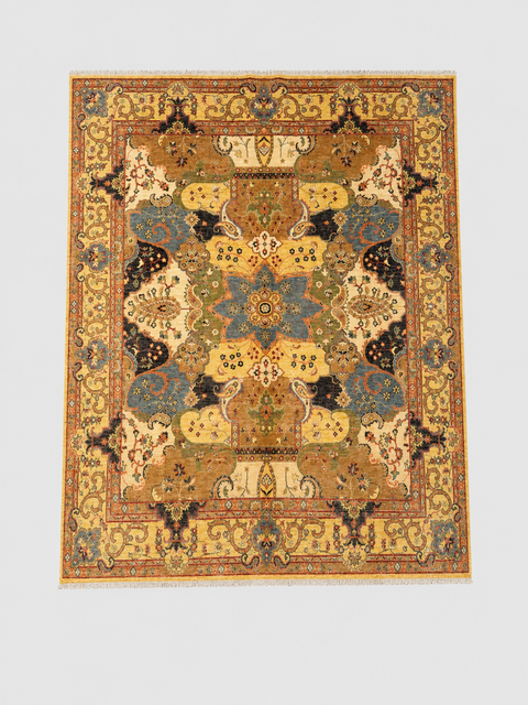 Hand-Knotted Vegetable Dye Bakhtiar Rug from Pakistan,  8' 3" x 9' 10"