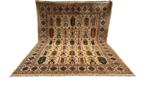 Hand-Knotted Bakhtiar Vegetable-Dyed Wool Rug,: 8' 1" x 10' 1"