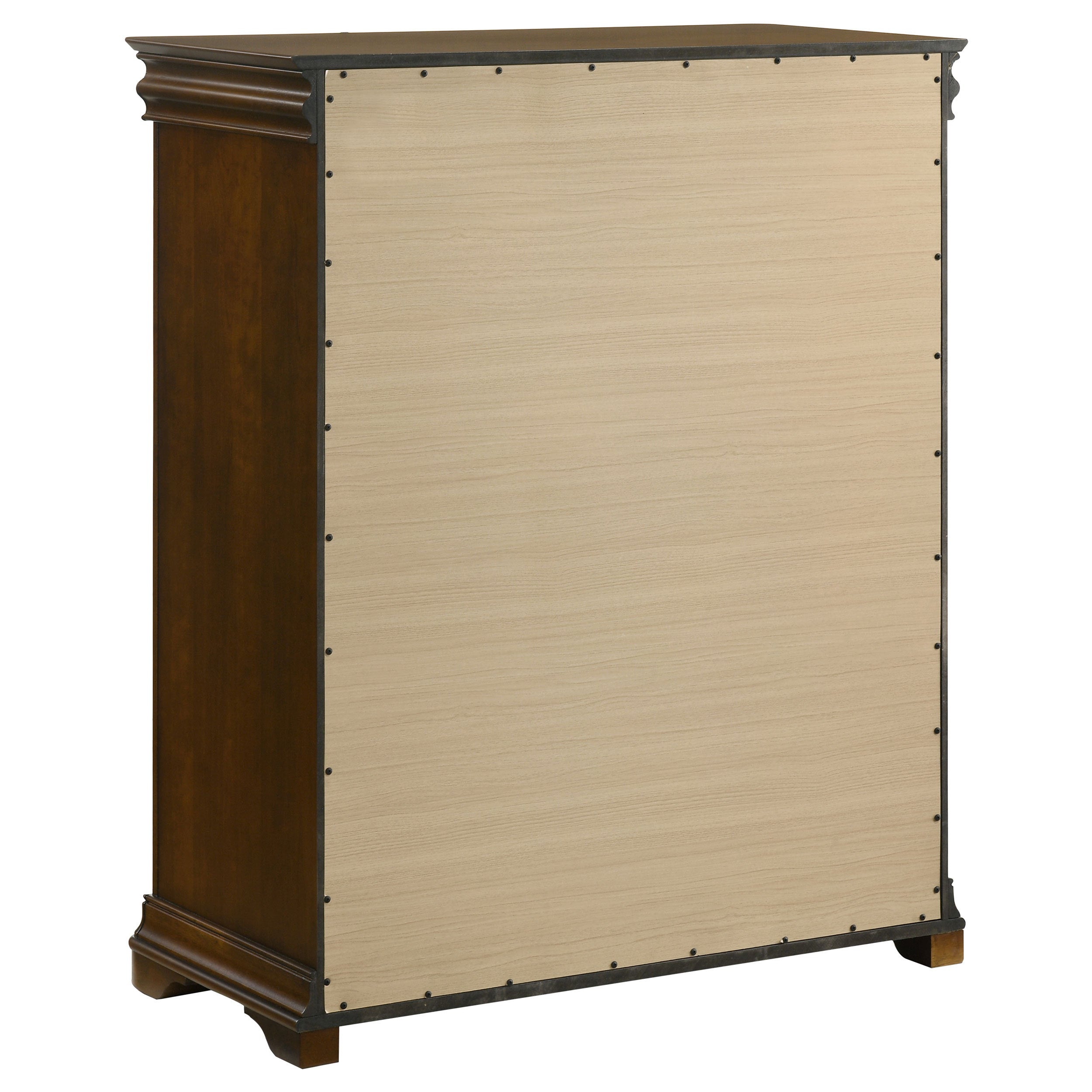 5-Piece Queen Bedroom Set with Upholstered Headboard, Dresser, Mirror, Chest &amp; Nightstand
