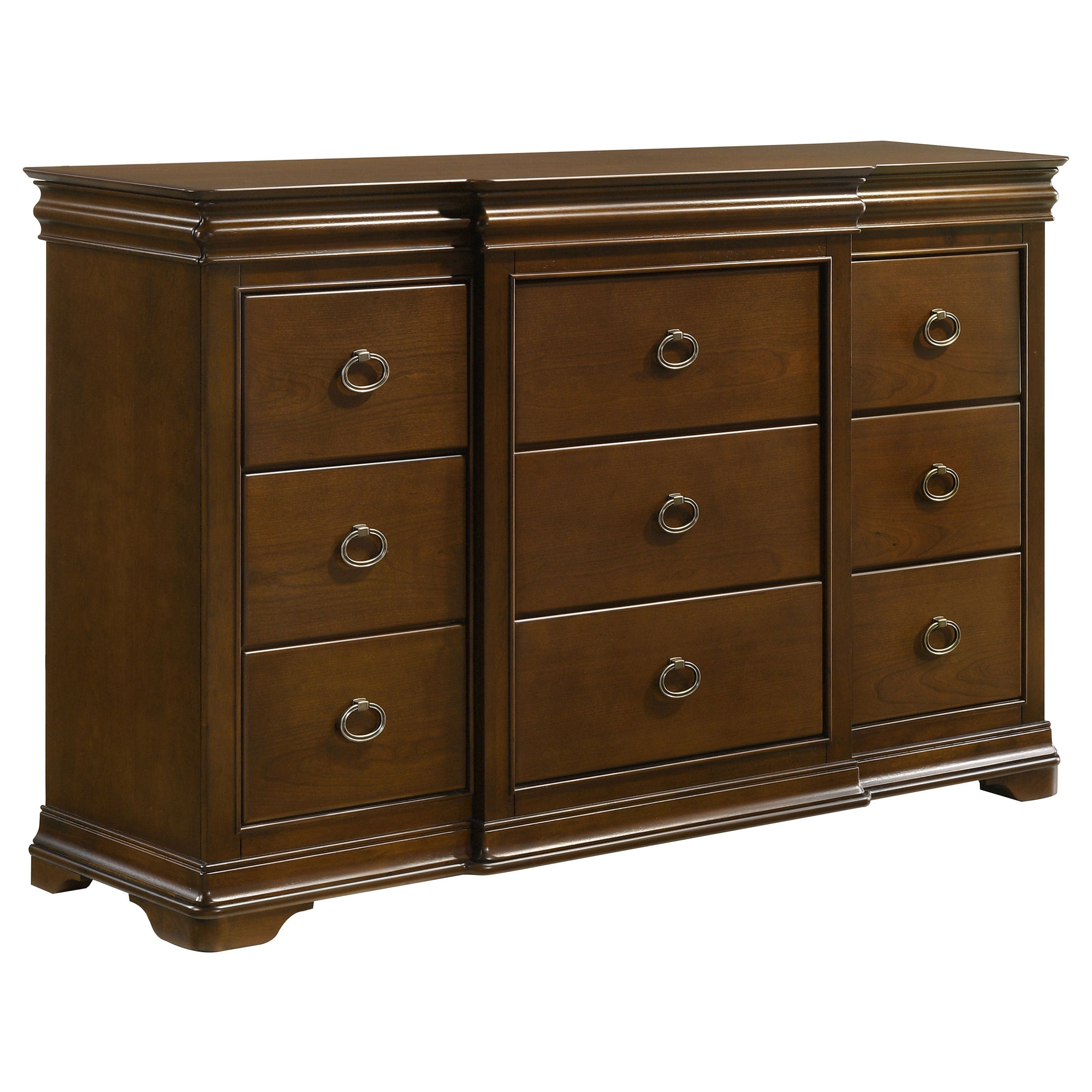 5-Piece Queen Bedroom Set with Upholstered Headboard, Dresser, Mirror, Chest &amp; Nightstand