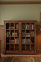 Mission Solid Oak Double Door Bookcase - Walnut