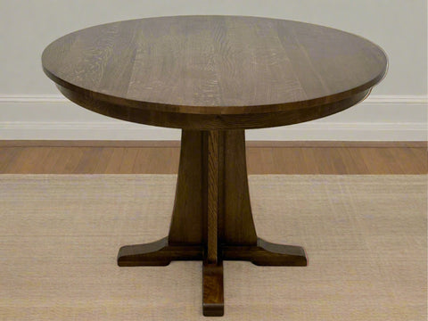 Mission Quarter Sawn  Oak Round Dining Table, Kitchen Table - 40"