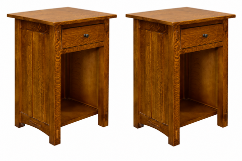 Mission Solid Quarter Sawn Oak 1 Drawer End Table - Model A27