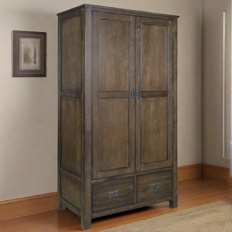 Mission 2 Door / 2 Drawer Armoire (Available in 2 Stains)