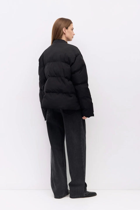 The Mila Jacket | Puffer Jacket with Neck Tie Detail
