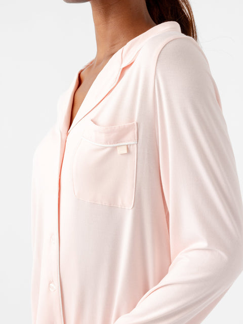 Women's Bamboo Stretch-Knit Long Sleeve Pajama Set - Tall