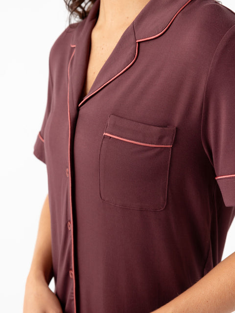 Women's Bamboo Stretch-Knit Short Sleeve Pajama Top (Collective)