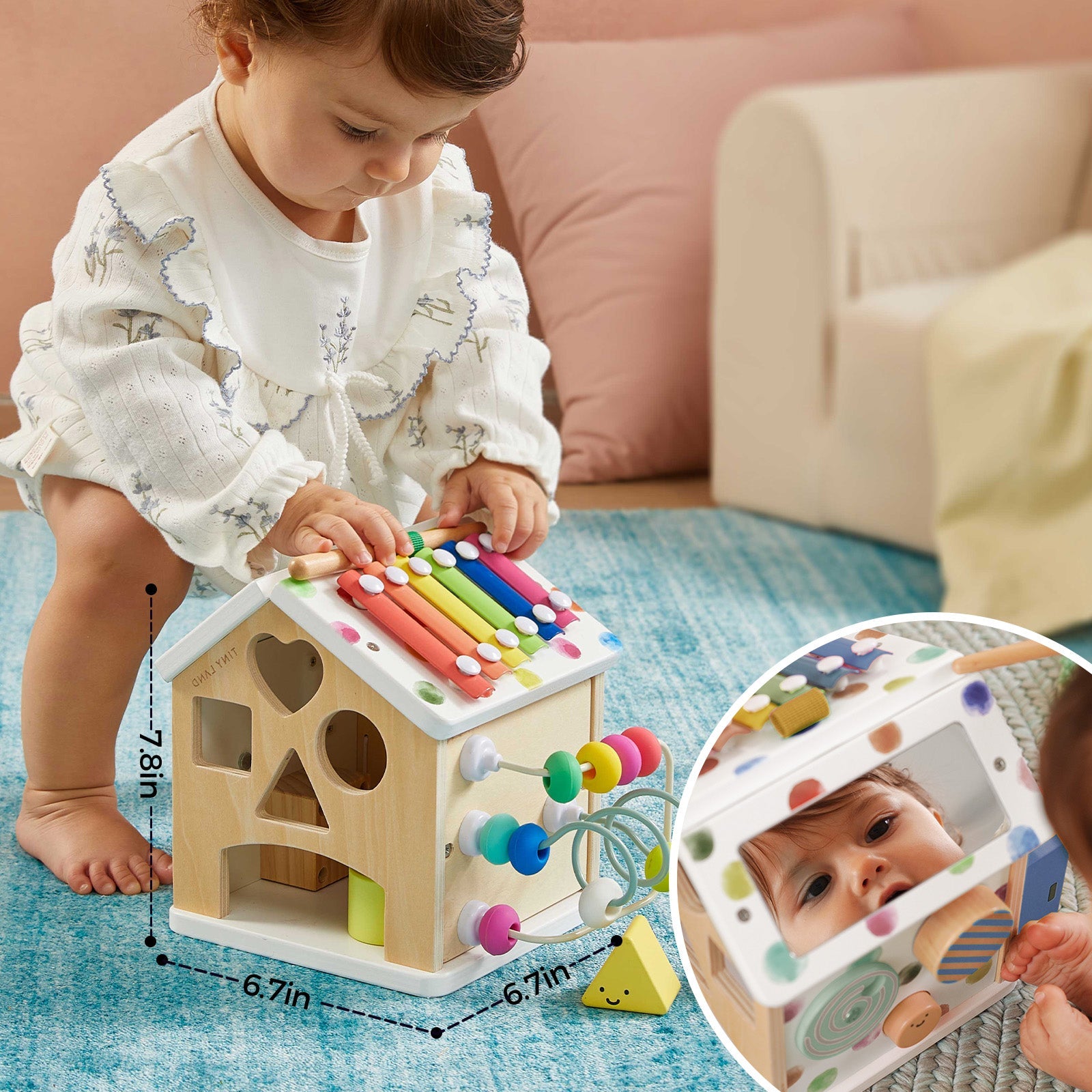 Brain & Hands Playset — Montessori Box (4–6 Months) + Activity Cube