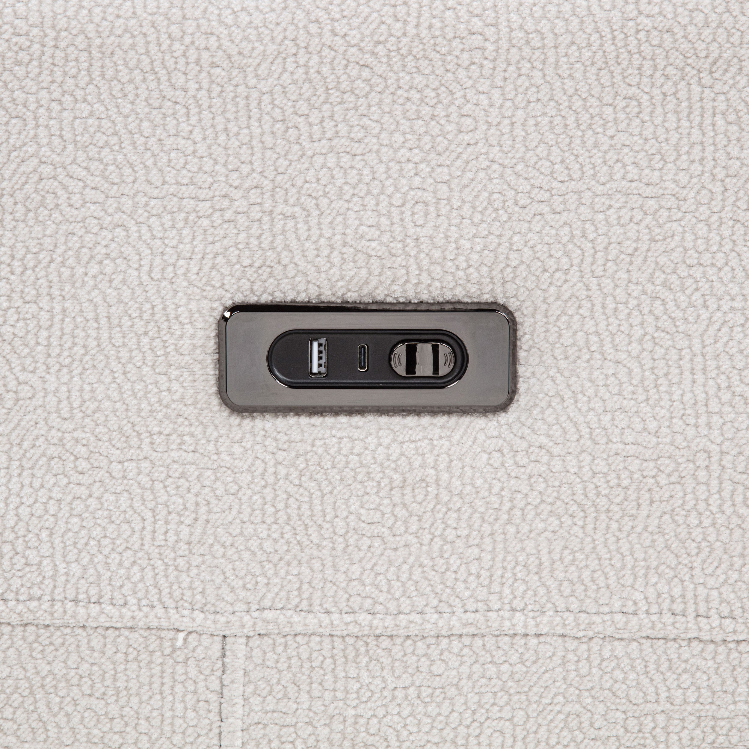 Kennett Chenille Upholstered Power Reclining Loveseat Ivory