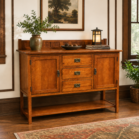 Mission Turner Sideboard-3 Drawers-2 Doors-Michael's Cherry (MC-A)-58"
