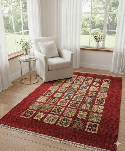 Hand-Knotted Sultanabad Vegetable-Dyed Wool Rug, 5' 9" x 7' 7" (K)