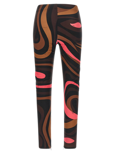 Emilio Pucci Brown Marmo Leggings
