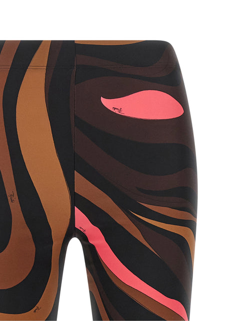 Emilio Pucci Brown Marmo Leggings