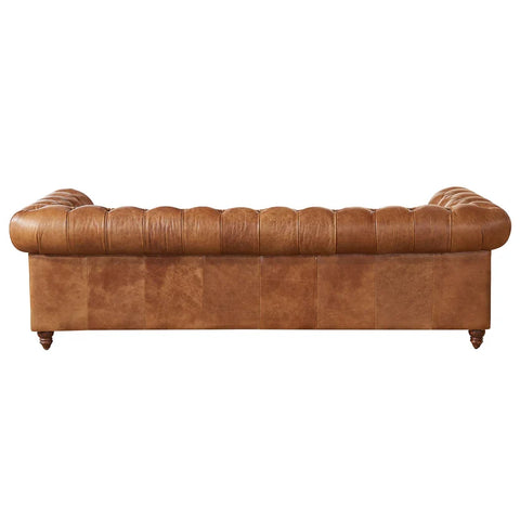Century Chesterfield Sofa - Light Brown Leather