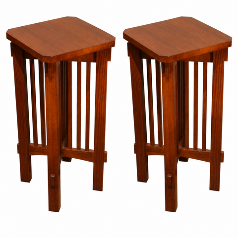 Mission Spindle Side Table / Plant Stand