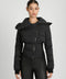 Asymmetrical Puffer Jacket - Black