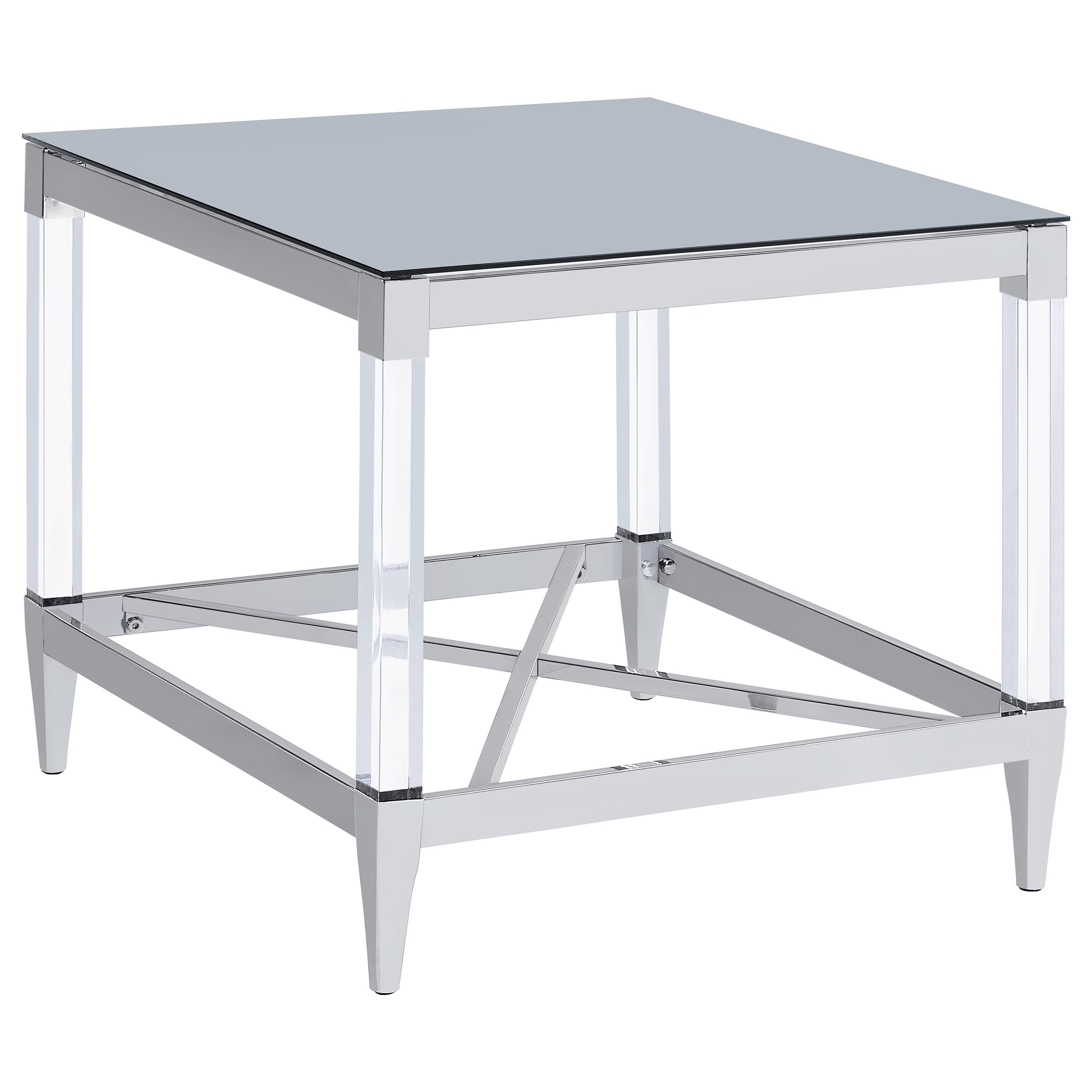 Lindley 3-piece Square Coffee and End Table Set Chrome